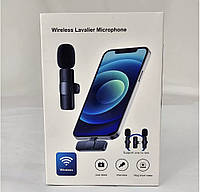 СТОК!Беспроводной петличный микрофон Wireless Microphone 2-в-1