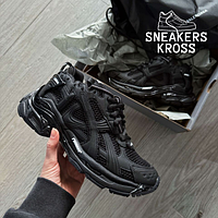 Жіночі кросівки Balenciaga Trainer Mate Black Runner Sneakers, Кросівки Баленсіага Раннер чорні матові