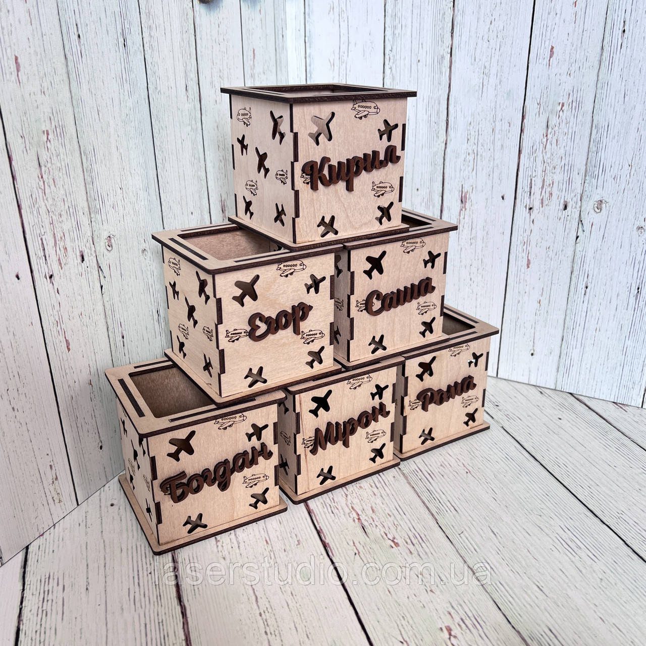 Дитячий Іменний органайзер для хлопчиків "Літачок", фото 1