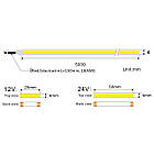 Світлодіодна стрічка Ustrip LED480-COB-W30-24V-5W-4mm білий теплий, фото 5