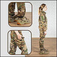 Тактический боевой костюм зсу патрот, женская военная форма камуфляж мультикам вена-осень штурмовая