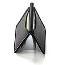 Чоловічий затискач для грошей із натуральної шкіри Simple. Чоловічий гаманець із затискачем. Притиск для купюр чорний, фото 10