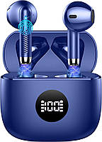 Навушники Bluetooth 5.3 зі світлодіодним дисплеєм з шумопоглинанням 40-годинне відтворення Синій