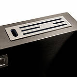 Кухонна мийка Platinum Handmade 7546 PVD чорна з підставкою для ножів 3.0/1.0, фото 6