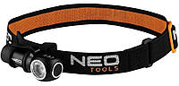 Фонарь налобный аккумуляторный Neo Tools, 700мАч, 600лм, 6Вт, 4 функции освещения, IPX4