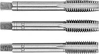 Метчики TOPEX, 3шт, М10, шаг резьбы 1.5мм, 68мм, вольфрамовая сталь, футляр