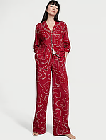 Женская Пижама Flannel Long Pajama Set Lipstick Victoria's Secret