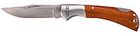 Нож складной TOPEX, фиксатор, лезвие 80 мм, держатель металлический и деревянные накладки, 195 мм.