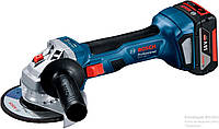 Шлифмашина угловая аккумуляторная Bosch Professional GWS 180-LI, 125мм, 18В 1х4Ач, 11000об/мин, 2кг