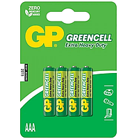 Батарейка солевая GP 24G-U4 Greencell R3 AAA минипальчиковая (блистер)