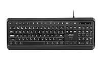 2E Клавиатура мембранная KS120 104key, USB-A, EN/UK/RU, White LED, чёрный Hutko Хватай Это