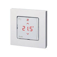 Терморегулятор Danfoss Icon RT Wireless Display, +5...35 °C, электронный, беспроводной, накладной, 3В, белый