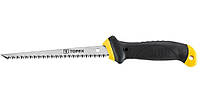 Ножовка по гипсокартону TOPEX, держатель пластмассы, 8TPI, лезвие 150 мм, 300 мм.