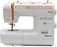 Швейная машина МINERVA NEXT 363D, электромех., 85Вт, 36 шв.оп., петля полуавтомат, белый + оранжевый