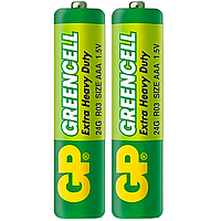 Батарейка солевая GP 24G-S2 Greencell R3 AAA минипальчиковая (трей)