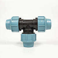 Трійник редукційний 50*32*50 мм затискний Сантехпласт