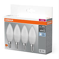 Набор ламп 4шт OSRAM LED E14 4.9Вт 2700К 470Лм B40