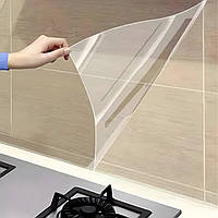 Самоклеющаяся защитная пленка 70 × 45 см для стены и столешницы на кухне (прозрачная термостойкая)