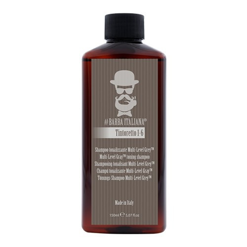 Тонуючий шампунь для чоловіків Barba Italiana 1/6 Multi Level Grey Tonning Shampoo, 150 мл (BI016)