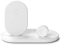Зарядное устройство для беспроводной связи Belkin 3в1 iPhone/Watch/AirPods, белый