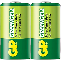 Батарейка солевая GP 14G-S2 Greencell R14 C (трей)