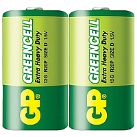 Батарейка солевая GP 13G-S2 Greencell R20 D (трей)
