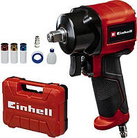 Гайкокрут пневматический Einhell TC-PW 610 Compact, 610Нм, 6.3бар, 142л/мин, М14, 3 головки, кейс, 1.14кг