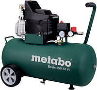 Компрессор воздушный Metabo Basic 250-50W, 1500Вт, 50л, 110л/мин, 8бар.