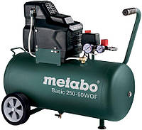 Компрессор воздушный Metabo Basic 250-50 W OF безмасляный, 1500Вт, 50л, 120л/мин, 8бар.