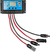 Контроллер солнечной панели Neo Tools, 10А, 12/24В, два USB, защита от обратного тока MOSFET, защита от