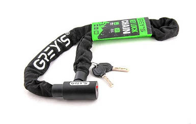 Велосипедний замок Grey's GR41610 ланцюговий ключ 6*1000мм