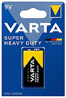 Батарейка VARTA Super Heavy Duty угольно-цинковая 6F22 (6LR61, MN1604, MX1604, Крона) блистер, 1 шт.