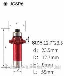 Фреза з алмазним напиленнням, формувальна тип 24