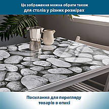 Покриття для підвіконня, м'яке скло з фотодруком на скотчі Галька 35 х 100 см, фото 4