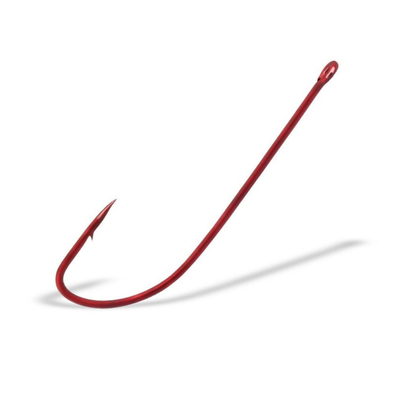 Одинарні гачки для риболовлі Gurza BLOODWORM №20 R 7шт, фото 1