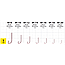 Одинарні гачки для риболовлі Gurza BLOODWORM №20 R 7шт, фото 2