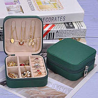 Шкіряна скринька футляр для зберігання біжутерії та ювелірних виробів, маленька шкатулка органайзер для