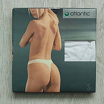 Жіночі трусики стрінги ATLANTIC з високими боками, розмір S білого кольору, фото 3