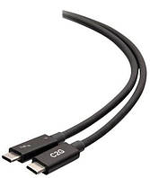 Кабель C2G USB-C Thunderbolt 4 0.8м 40Гбс Черный