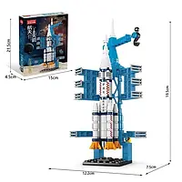 Конструктор Космическая ракета 130 деталей, конструктор головоломка для детей, конструктор Ракета