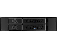 Отсек для накопителя CHIEFTEC Backplane CMR-225, 2x2.5" HDD/SSD, 1x3.5" EXT Slot, SATA, черный