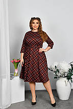 Плаття А-силуєнта з талією з довгими рукавами великі розміри, фото 5