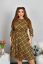 Плаття А-силуєнта з талією з довгими рукавами великі розміри, фото 3