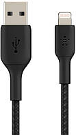 Belkin Кабель USB-A - Lightning, BRAIDED, 2m, black Hutko Хватай Это