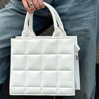 Маленька сумка жіноча міні сумка на плече з еко шкіри Біла 89373