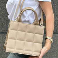 Жіноча сумка бежева сумочка на плече маленька сумка жіноча Бежевий 28097