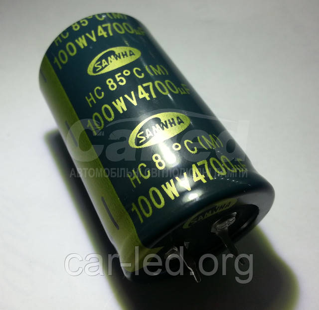 4700mkf - 100v HC 30*50 SAMWHA, 85°C конденсатор електролітичний, фото 1