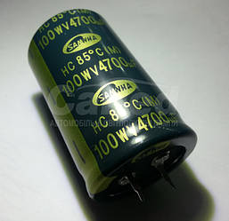 4700mkf - 100v  HC 30*50  SAMWHA, 85°C конденсатор електролітичний