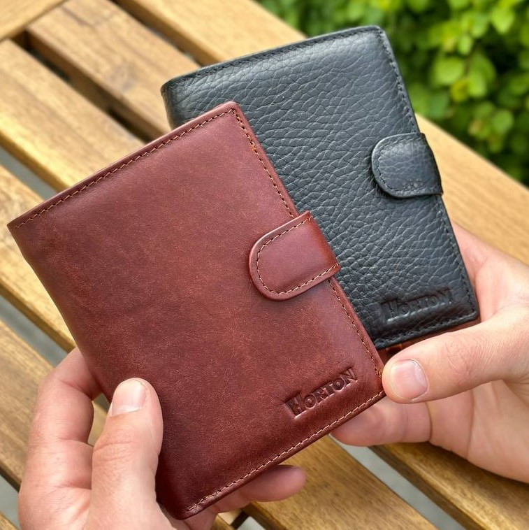 Чоловічий шкіряний гаманець люкс, чоловіче портмоне натуральна шкіра HORTON 301B