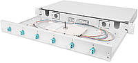 Оптическая панель DIGITUS 19' 1U, 6xLC duplex, Incl, Splice Cass, OM3 Color Pigtails, Adapter